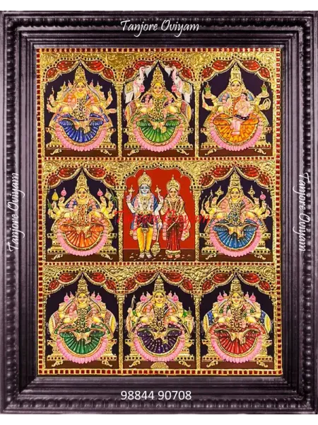 Ashtalakshmi Tanjore painting | Tanjore art